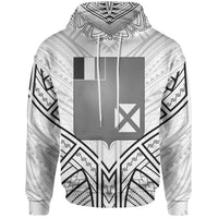 Wallis & Futuna Hoodie Wallis & Futuna Seal Tribal Patterns Unisex White - Polynesian Pride