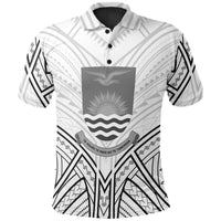 Kiribati Polo Shirt Kiribati Seal Tribal Patterns Unisex White - Polynesian Pride