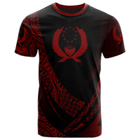 Pohnpei State T Shirt Red Polynesian Patterns Sport Style Unisex Black - Polynesian Pride