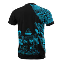 Fiji Custom T Shirt Polynesian Pattern Neon Style - Polynesian Pride