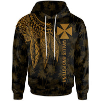 Wallis and Futuna Hoodie Polynesian Wings Golden Unisex Golden - Polynesian Pride