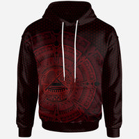 American Samoa Hoodie Polynesian Circle (Red) Unisex Red - Polynesian Pride