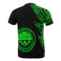 Federated States of Micronesia T Shirt Micronesian Pattern Green Flash Style - Polynesian Pride