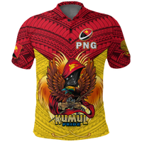 Papua New Guinea Rugby Kumul Pride Polo Shirt LT2 YELLOW - Polynesian Pride