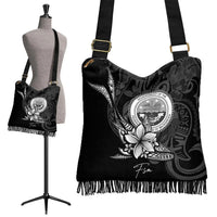 Federated States of Micronesia Boho Handbag - Fish With Plumeria Flowers Style - Polynesian Pride