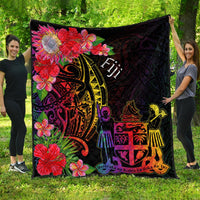 Fiji Premium Quilt - Tropical Hippie Style Black - Polynesian Pride