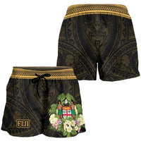 Fiji Women's Shorts - Polynesian Gold Patterns Collection - Polynesian Pride