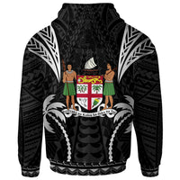 Fiji Zip up Hoodie Blood Runs Through My Veins Style Black - Polynesian Pride