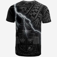 Fiji T Shirt Fijian Coat of Arms Lighting Thunder - Polynesian Pride