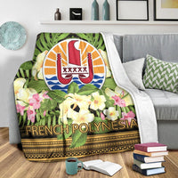 French Polynesia Premium Blanket - Polynesian Gold Patterns Collection - Polynesian Pride