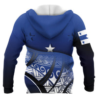 Gambier Islands Coat of Arms Zip up Hoodie Polynesian Pattern - Polynesian Pride