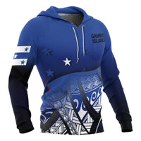 Gambier Islands Coat of rms Hoodie Polynesian Pattern - Polynesian Pride