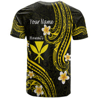 Custom Hawaii T Shirt Gold Polynesian Line Style LT9 - Polynesian Pride