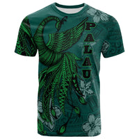Palau T Shirt Polynesian Phoenix Bird, Fairytales Bird Green Unisex Green - Polynesian Pride