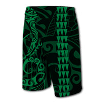 Hawaii Kakau Polynesian Kanaka Board Shorts - Green - Snapy Style - Polynesian Pride