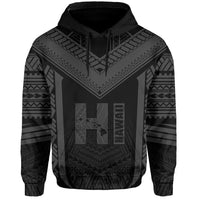 Hawaiian Kanaka Polynesian Hoodie Active Grey - Polynesian Pride
