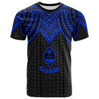 Guam T Shirt Polynesian Armor Style Blue Unisex Blue - Polynesian Pride