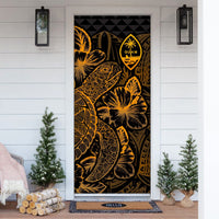 Guam Door Cover Turtle Hibiscus Gold - Polynesian Pride