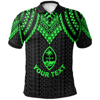 Guam Custom Polo Shirt Polynesian Armor Style Green Unisex Green - Polynesian Pride