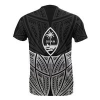 Guam Polynesian T Shirt Black Pride Map and Seal - Polynesian Pride