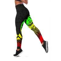 Guam Polynesian Leggings - Polynesian Tattoo Reggae Version - Polynesian Pride