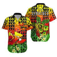 Polynesian Couple Outfits Hawaii Flowers Matching Dress and Hawaiian Shirt Color Tribal Pattern Hawaiian LT13 - Polynesian Pride