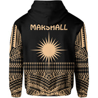Marshall Islands Zip Hoodie Best Tattoo Version Golden LT13 - Polynesian Pride
