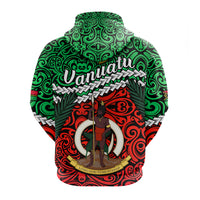 Proud Vanuatu Zip Hoodie Pattern Mix Flag LT13 - Polynesian Pride