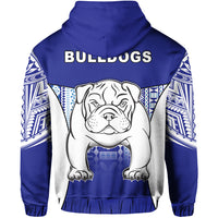Makoi Bulldogs Zip Hoodie Mix Tapa Fijian LT13 - Polynesian Pride