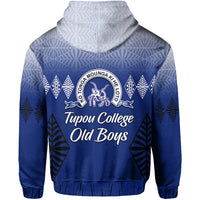 Tupou College Zip Hoodie Old Boys Tongan Tapa LT13 - Polynesian Pride