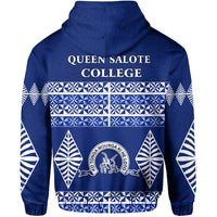 Queen Salote College Zip Hoodie Tonga Pattern LT13 - Polynesian Pride