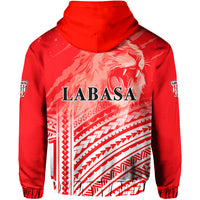 LABASA Football Zip Hoodie Strong Lion of Fiji LT13 - Polynesian Pride