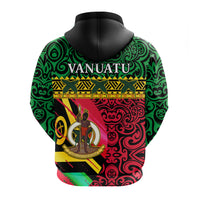Vanuatu Dreamy Zip Hoodie Flag and Pattern LT13 - Polynesian Pride