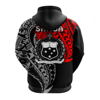 Custom Siva Samoa Hoodie Samoan Dance Mix Red Polynesian LT13 - Polynesian Pride