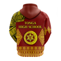 Tonga High School Zip Hoodie Tongan Ngatu LT13 - Polynesian Pride