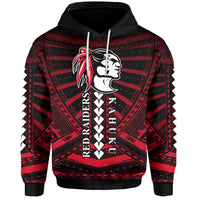 Custom Polynesian Red Raiders Hoodie Kahuku Hawaii School LT13 - Polynesian Pride