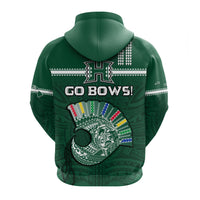 Hawaii Football Hoodie Kakau Rainbow Warriors Helmet Go Bows LT14 - Polynesian Pride