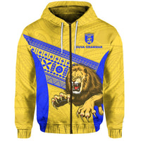 Suva Grammar Fashion Zip Hoodie (For Kid) Fiji School Version Lion Gold LT13 Unisex Gold - Polynesian Pride