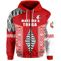 Tonga Rugby Zip Hoodie Mate Maa Tonga LT13 Unisex Red - Polynesian Pride