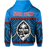 Custom Guam Chamorro Hoodie Latte Stone Blue Polynesian Haligi LT13 - Polynesian Pride