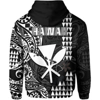 Hawaii Day Kakau Hoodie Proud To Be Hawaiian Black King Kamehameha and Kanaka Maoli LT13 - Polynesian Pride