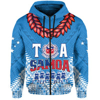 (Custom Text and Number) Toa Samoa Rugby Hoodie Manu Siva Tau Style Ulafala LT13 - Polynesian Pride