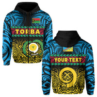 Custom Torba Province Hoodie Vanuatu Pig Tusk Polynesian Flag Style LT14 Zip Hoodie Black - Polynesian Pride