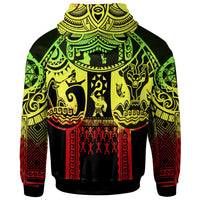 Custom Polynesian Hawaii Hoodie Coat of Arm Hawaii & Maui Tattoo Polynesian Patterns - Polynesian Pride
