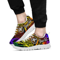 Hawaii Custom Personalised Sneakers - Rainbow Polynesian Pattern - Polynesian Pride
