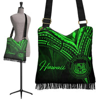 Hawaii Boho Handbag - Green Color Cross Style - Polynesian Pride