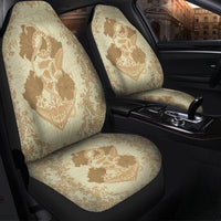 Hawaii Anchor Hibiscus Flower Vintage Car Seat Covers - AH - Beige - Polynesian Pride