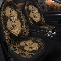Hawaii Anchor Hibiscus Flower Vintage Car Seat Covers - AH - Gold - Polynesian Pride
