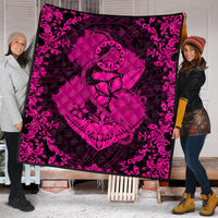 Hawaii Anchor Hibiscus Flower Vintage Premium Quilts - AH - Pink - Polynesian Pride