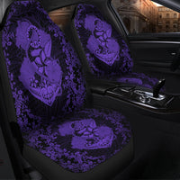 Hawaii Anchor Hibiscus Flower Vintage Car Seat Covers - AH - Purple - Polynesian Pride